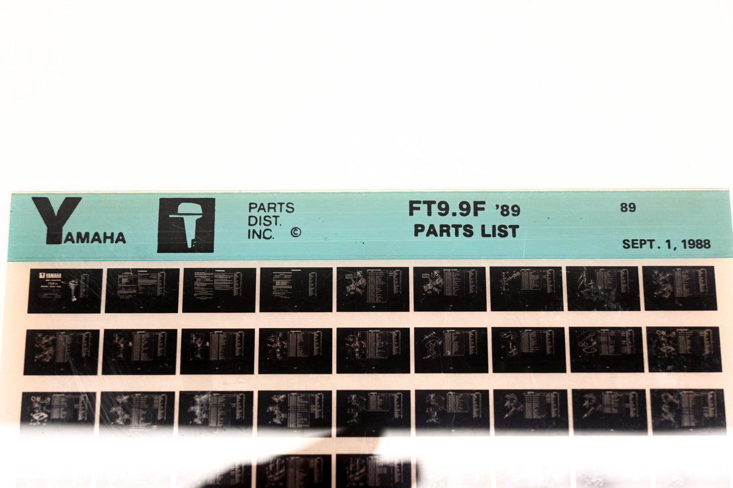 OEM Yamaha LB018-50 1989 FT9.9F Parts List Microfiche
