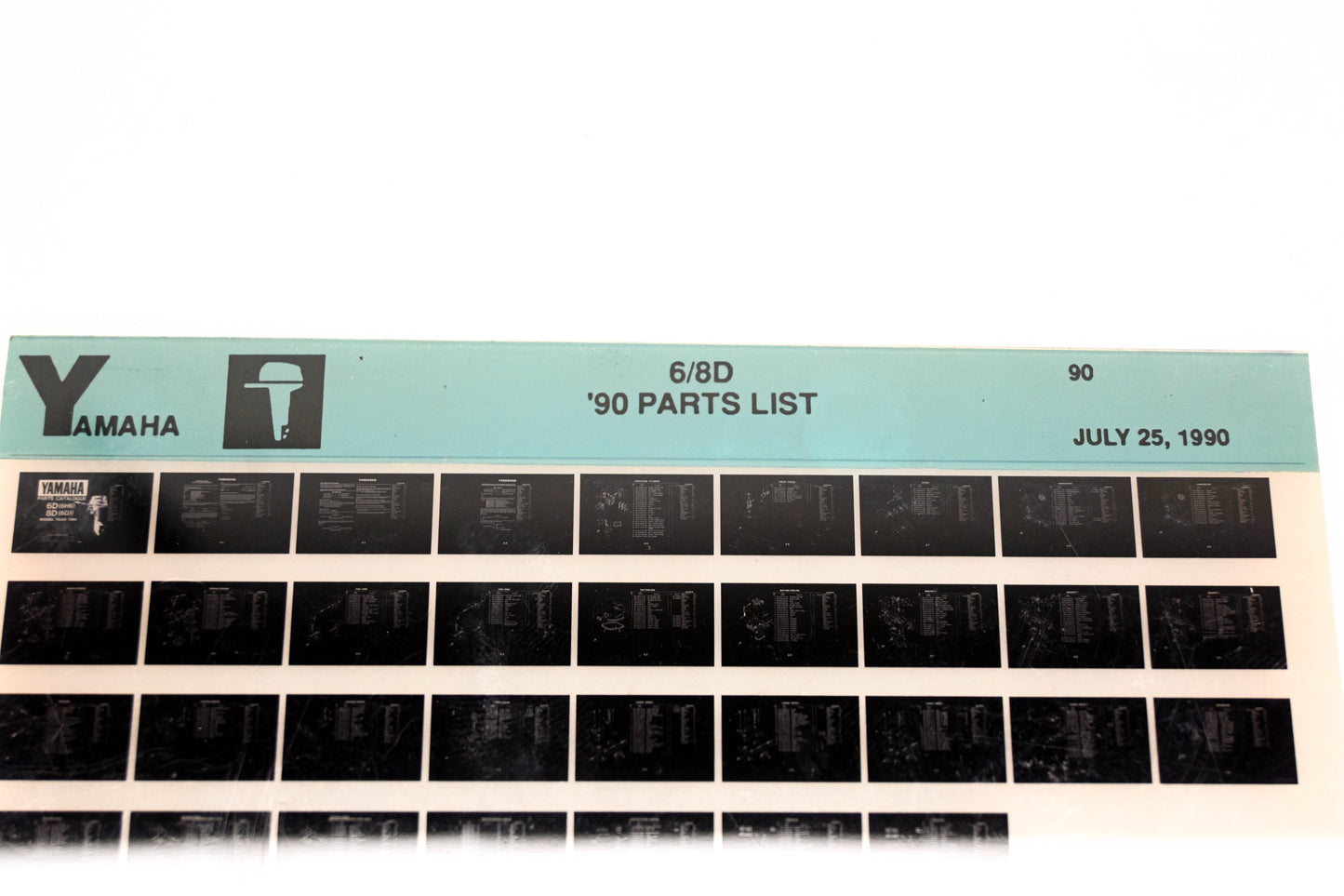 OEM Yamaha LB018-63 1990 6/8D Parts List Microfiche