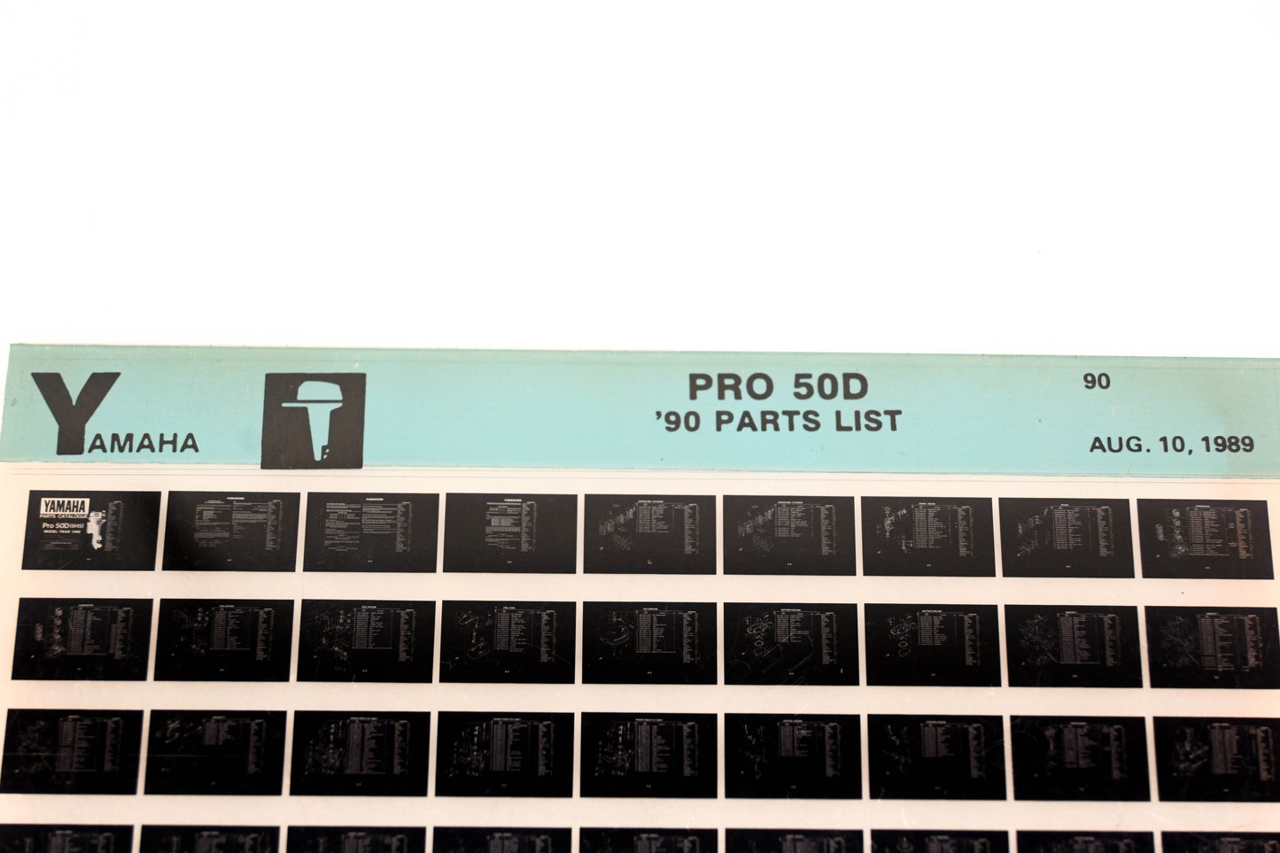 OEM Yamaha LB018-75 1990 PRO 50D Parts List Microfiche