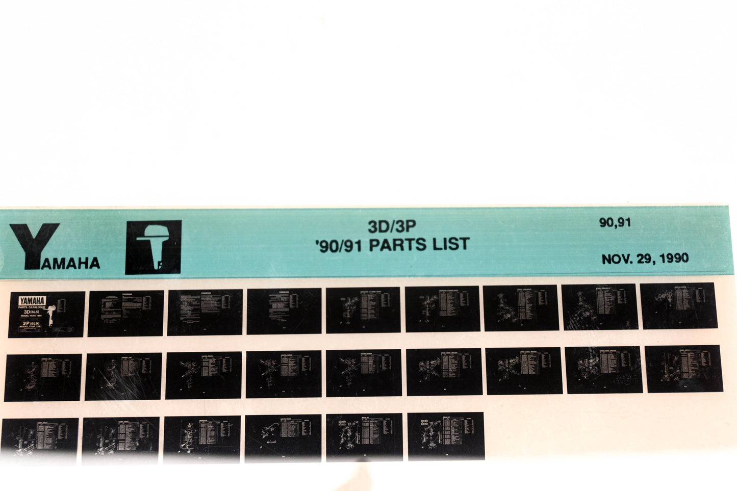OEM Yamaha LB024-10 1990-91 3D/3P Parts List Microfiche