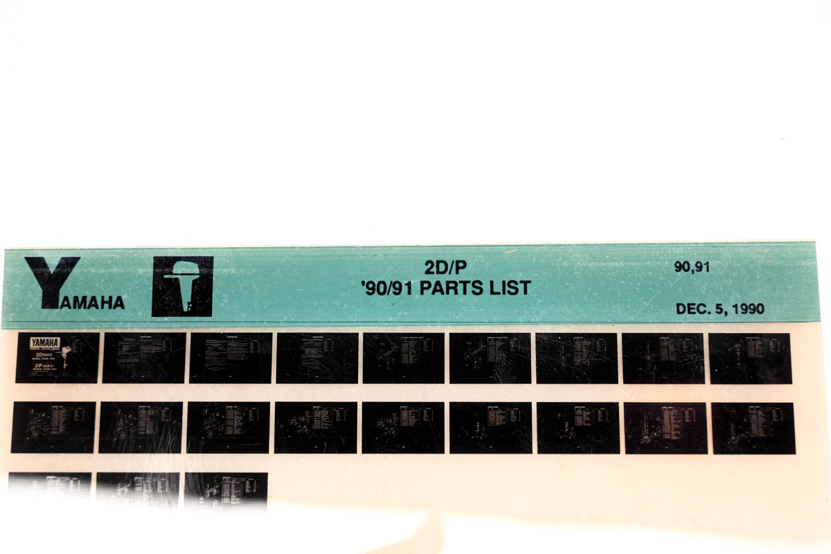 OEM Yamaha LB024-11 1990-91 2D/P Parts List Microfiche
