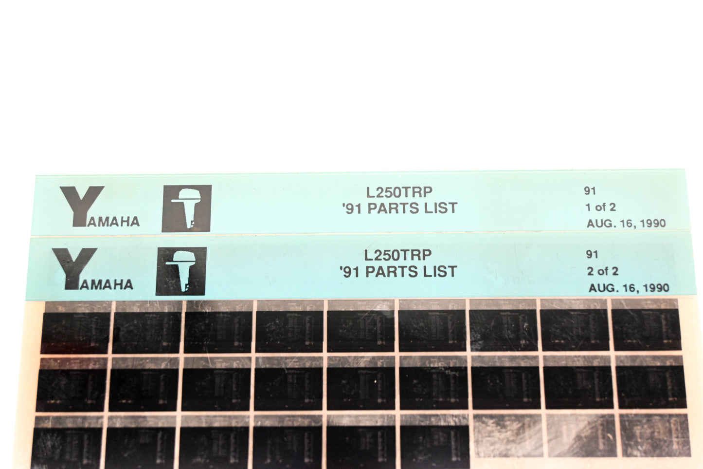OEM Yamaha LB024-15 1991 L250TRP Parts List Microfiche Lot
