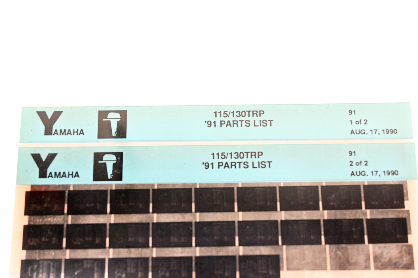 OEM Yamaha LB024-16 1991 115/130TRP parts List Microfiche Lot