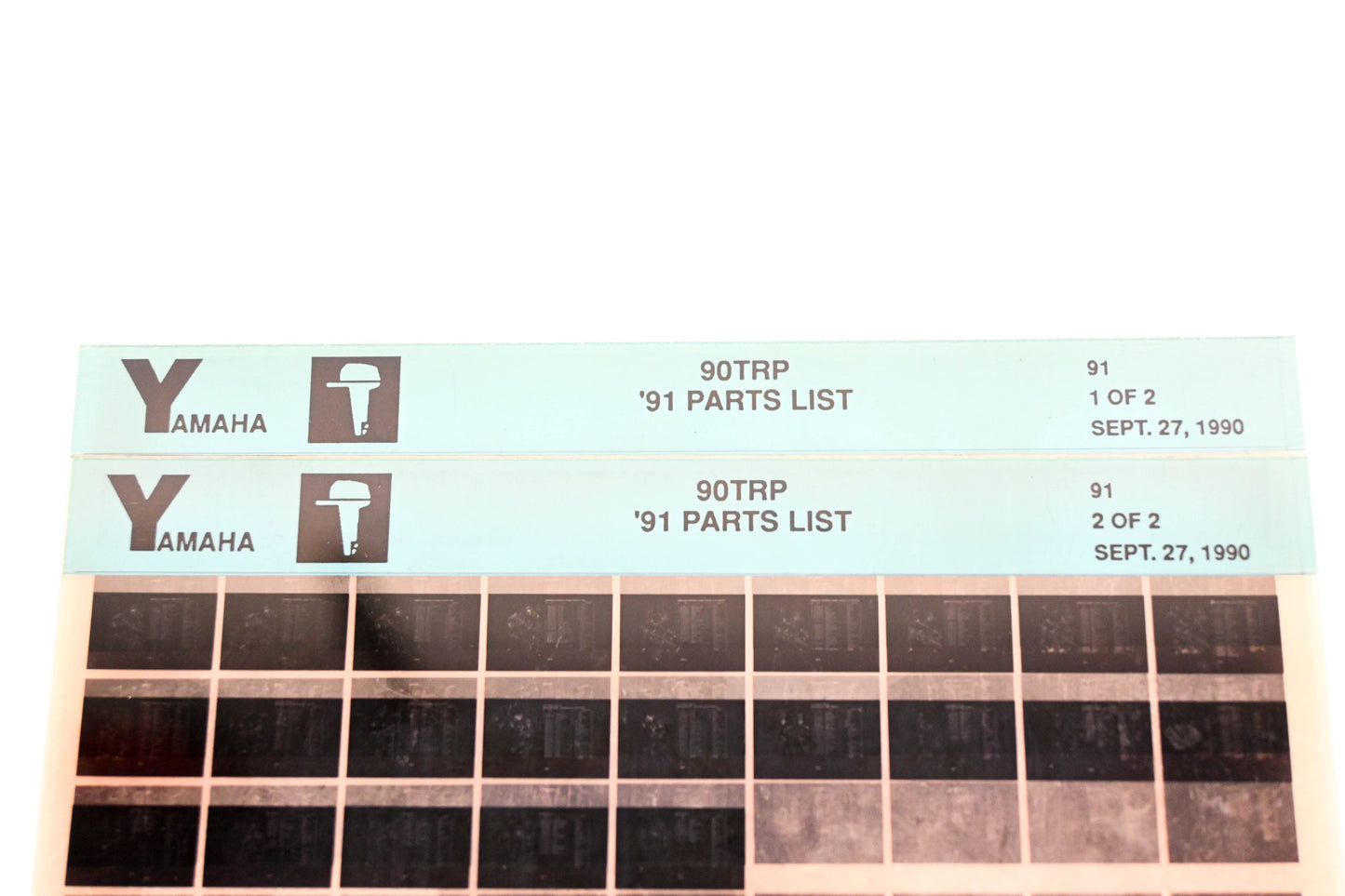 OEM Yamaha LB024-18 1991 90TRP Parts List Microfiche Lot