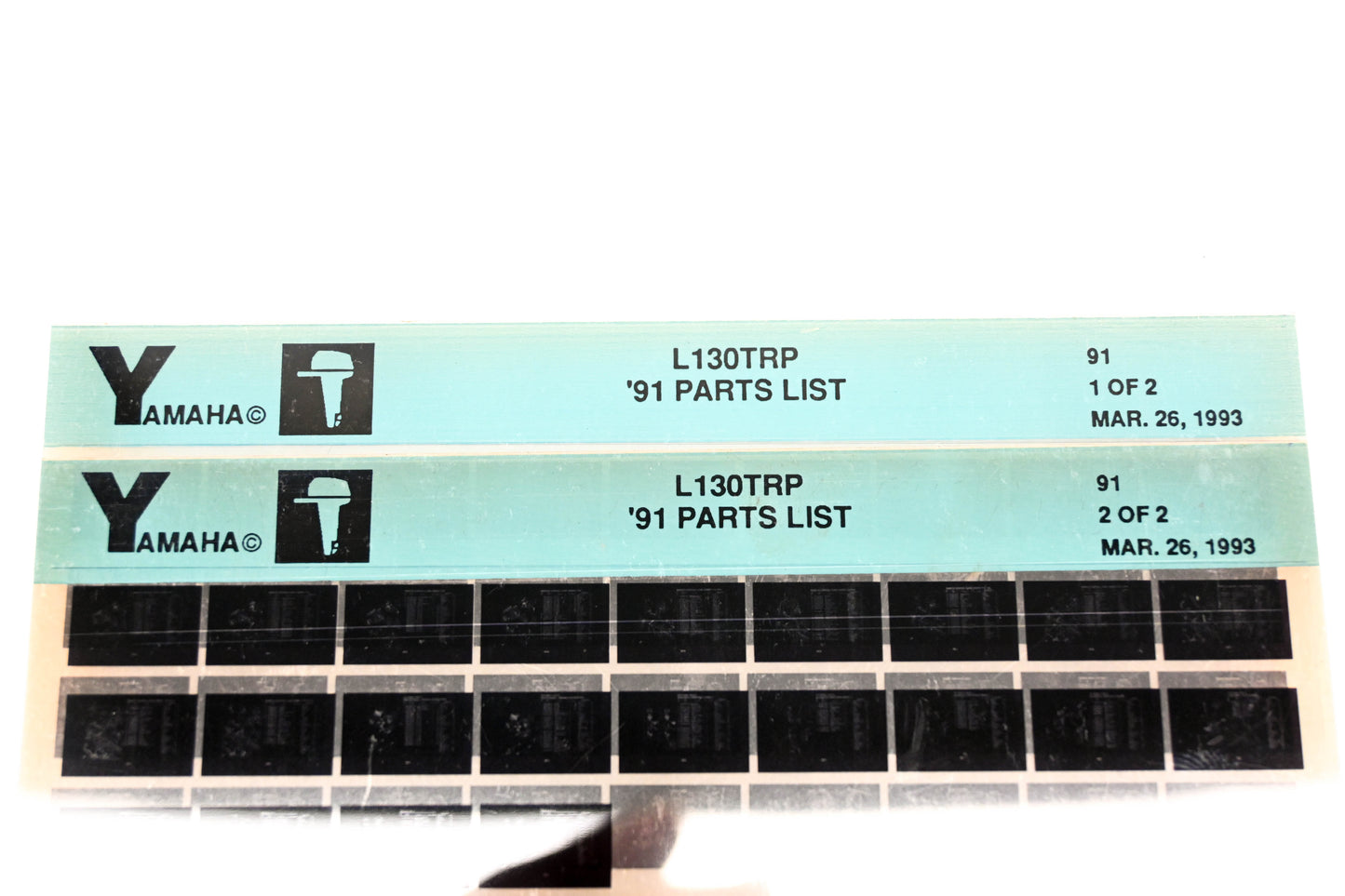 OEM Yamaha LB024-19 1991 L130TRP Parts List Microfiche Lot