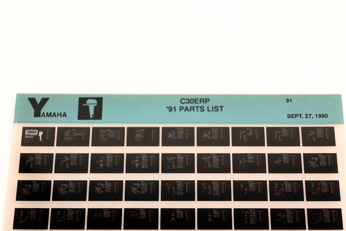 OEM Yamaha LB024-24 1991 C30ERP Parts List Microfiche