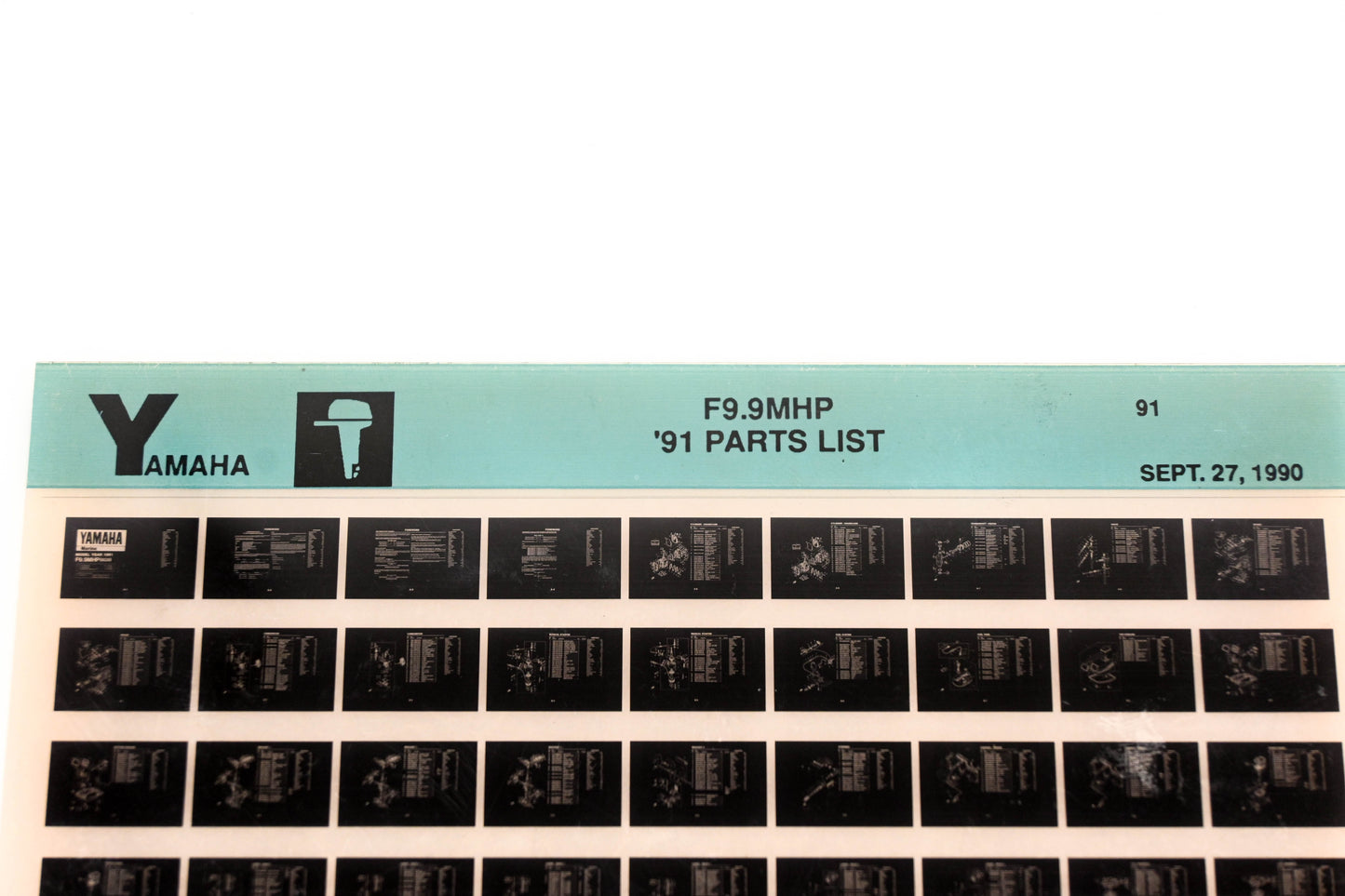 OEM Yamaha LB024-26 1991 F9.9MHP Parts List Microfiche