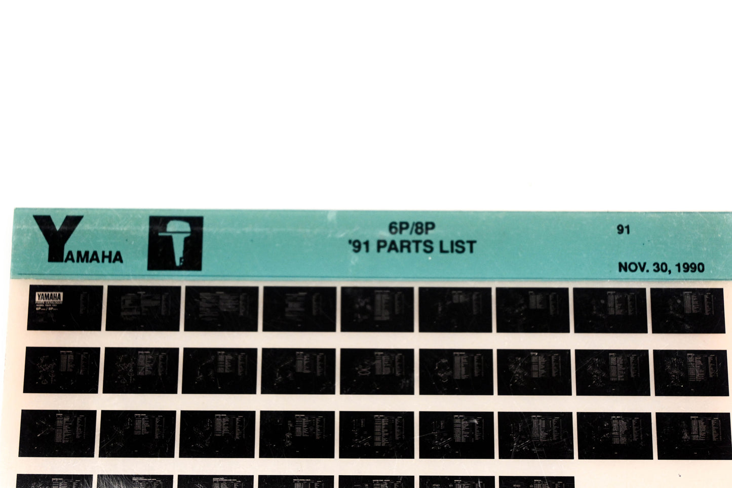 OEM Yamaha LB024-27 1991 6P/8P Parts List Microfiche