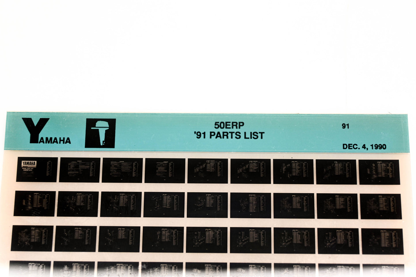 OEM Yamaha LB024-29 1991 50ERP Parts List Microfiche