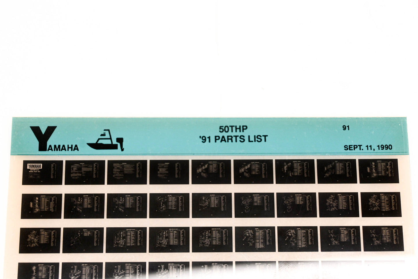 OEM Yamaha LB024-30 1991 50THP Parts List Microfiche