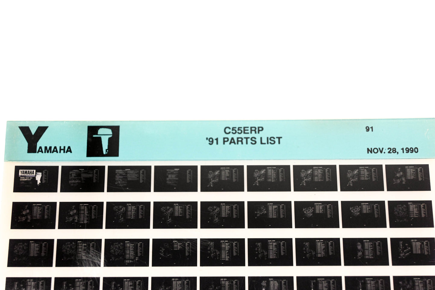 OEM Yamaha LB024-32 1991 C55ERP Parts List Microfiche