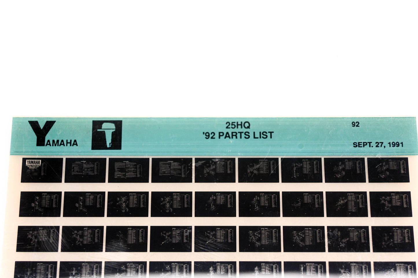 OEM Yamaha LB024-42 1992 25HQ Parts List Microfiche