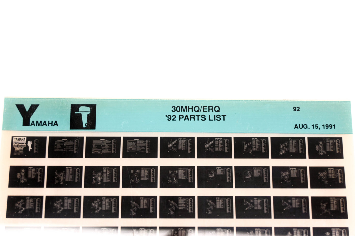 OEM Yamaha LB024-45 1992 30MHQ/ERQ Parts List Microfiche
