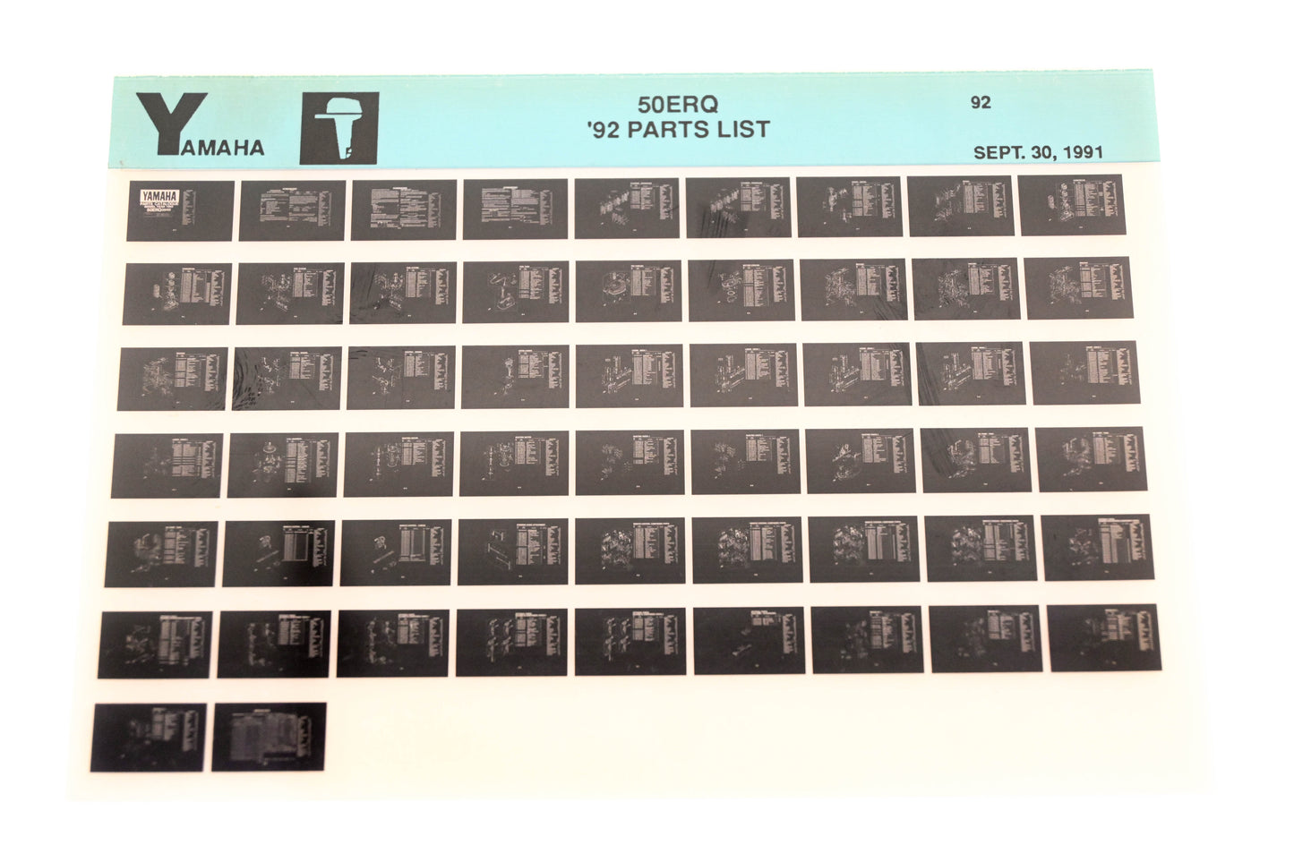 OEM Yamaha LB024-48 1992 50ERG Parts List Microfiche