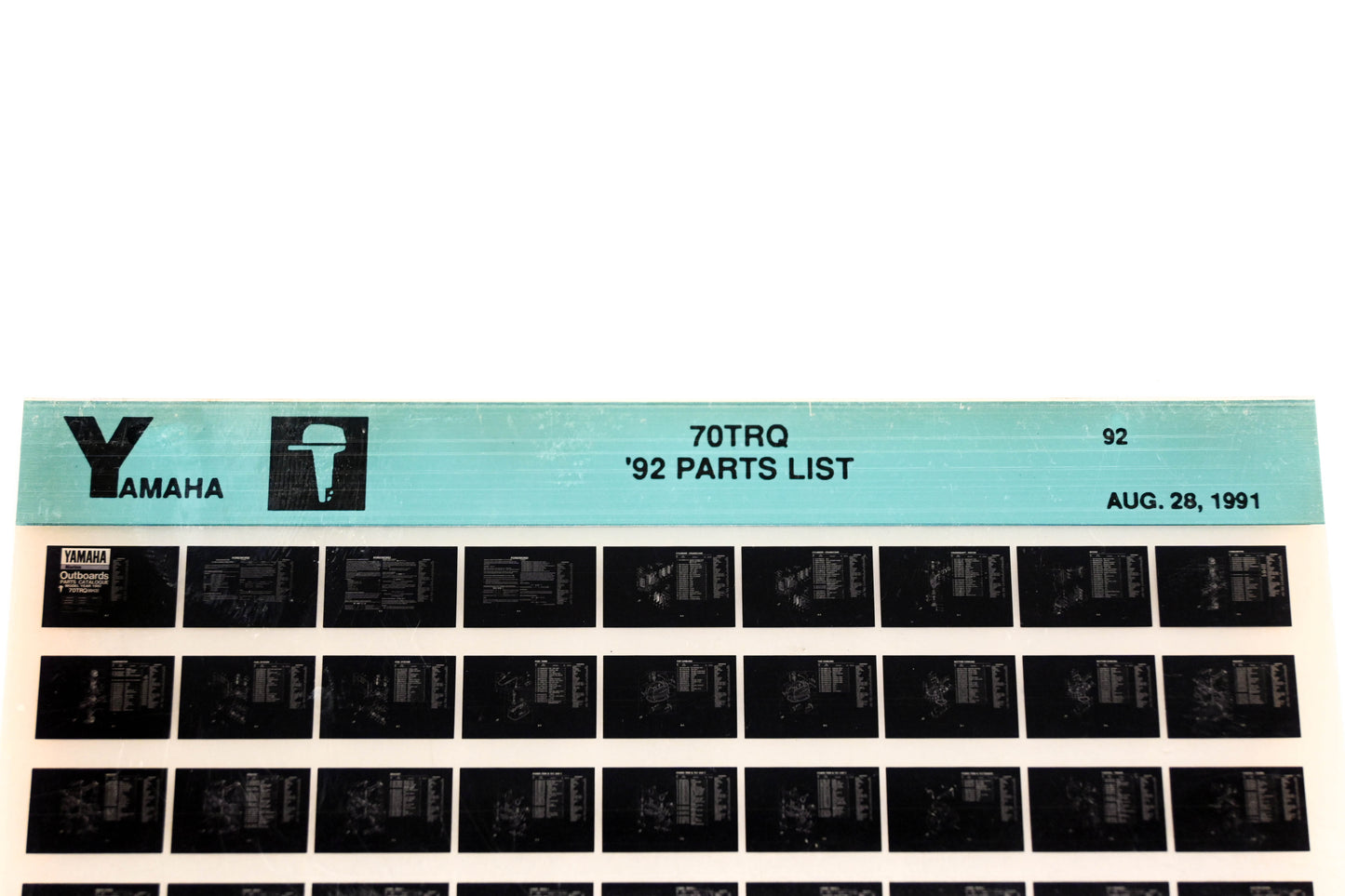 OEM Yamaha LB024-53 1992 70TRQ Part List Microfiche