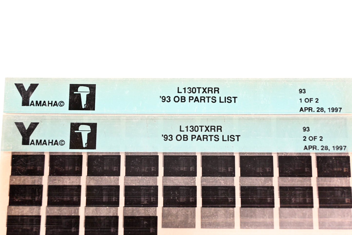 OEM Yamaha YN005-21 1993 L130TXRR Outboard Parts List Microfiche Lot