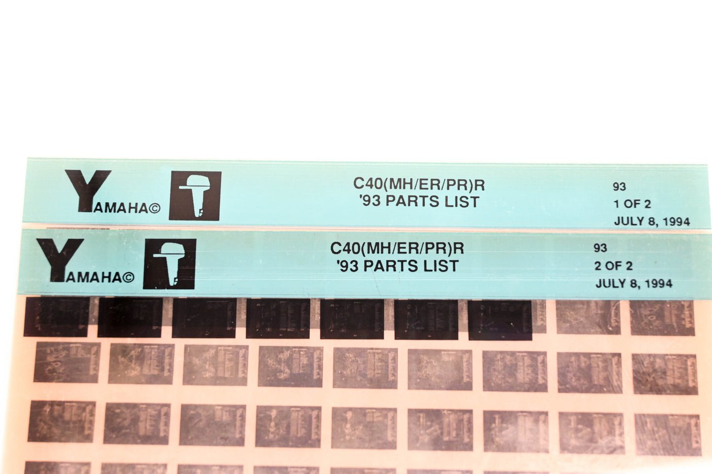 OEM Yamaha YN005-22 1993 C40(MH/ER/PR)R Parts List Microfiche Lot