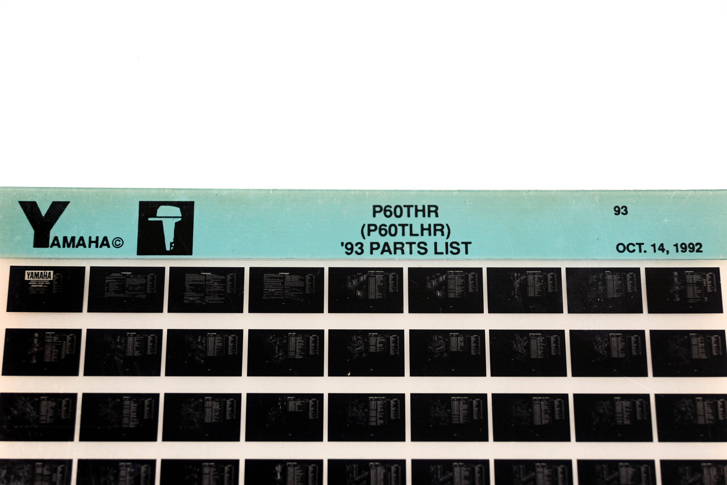 OEM Yamaha YN005-41 1993 P60THR (P60TLHR) Parts List Microfiche