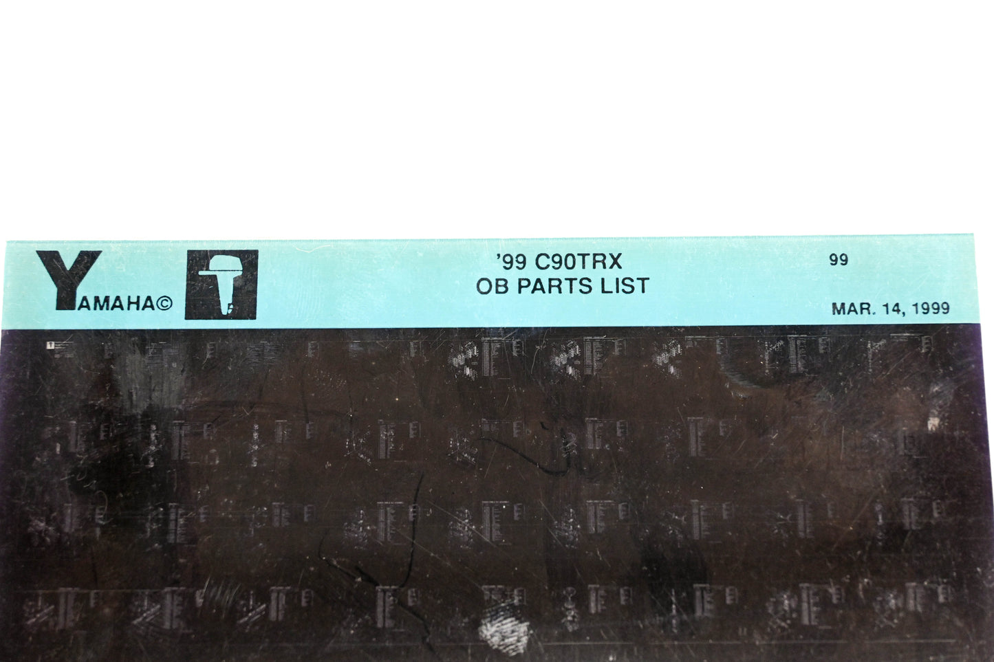 OEM Yamaha YN005-43 1999 C90TRX Outboard Parts List Microfiche