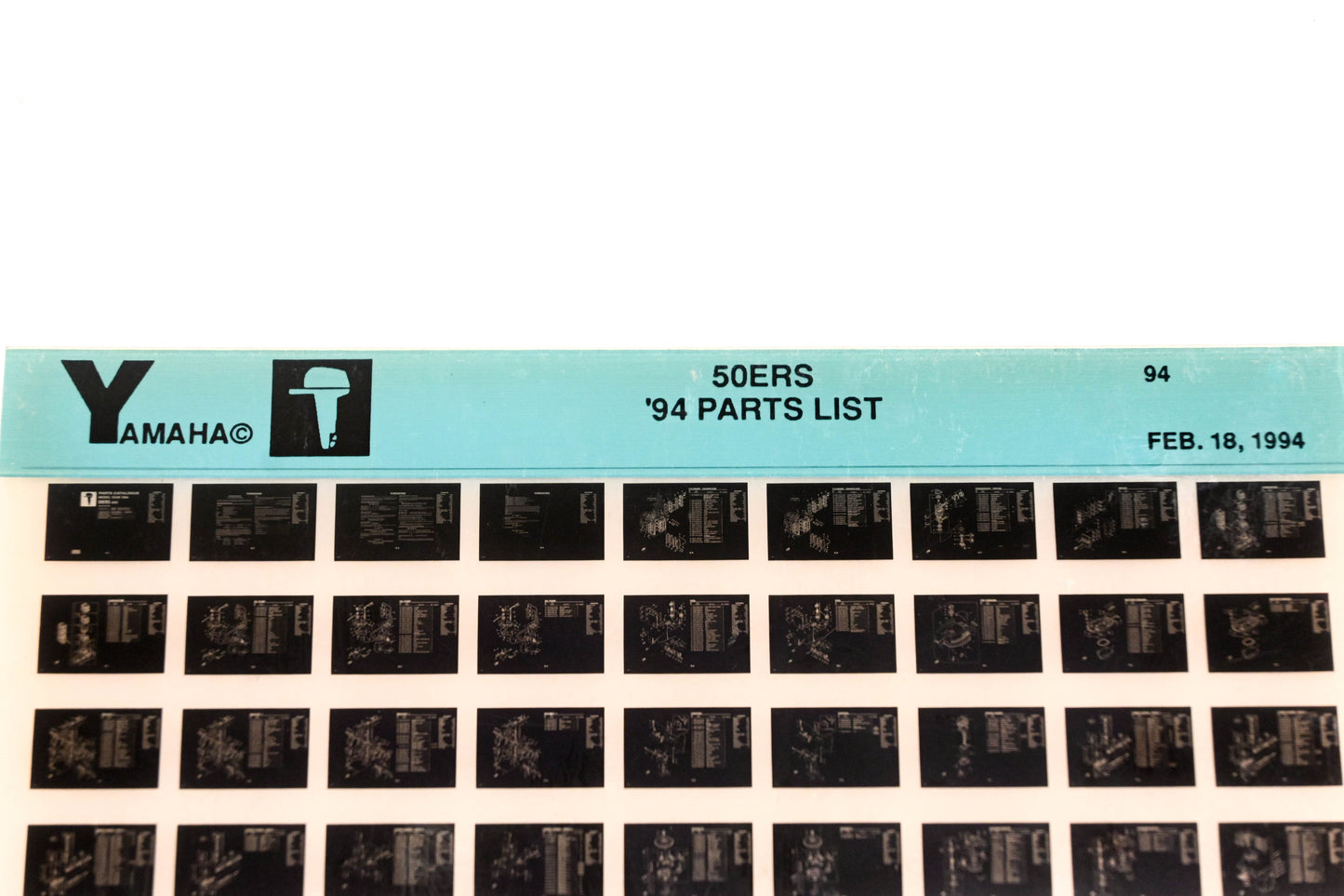 OEM Yamaha YN005-71 1994 50ERS Parts List Microfiche