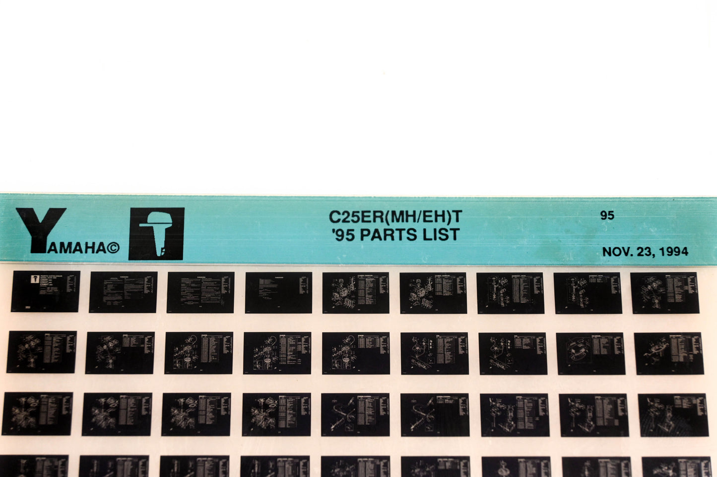 OEM Yamaha YN021-23 1995 C25ER(MH/EH)T Parts List Microfiche