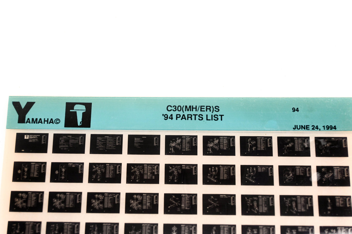 OEM Yamaha YN021-24 1994 C30(MH/ER)S Parts List Microfiche