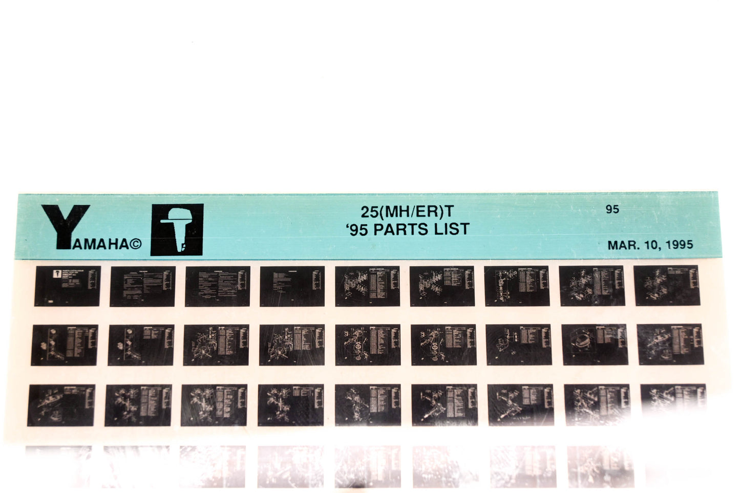 OEM Yamaha YN021-26 1995 25(MH/ER)T Parts List Microfiche
