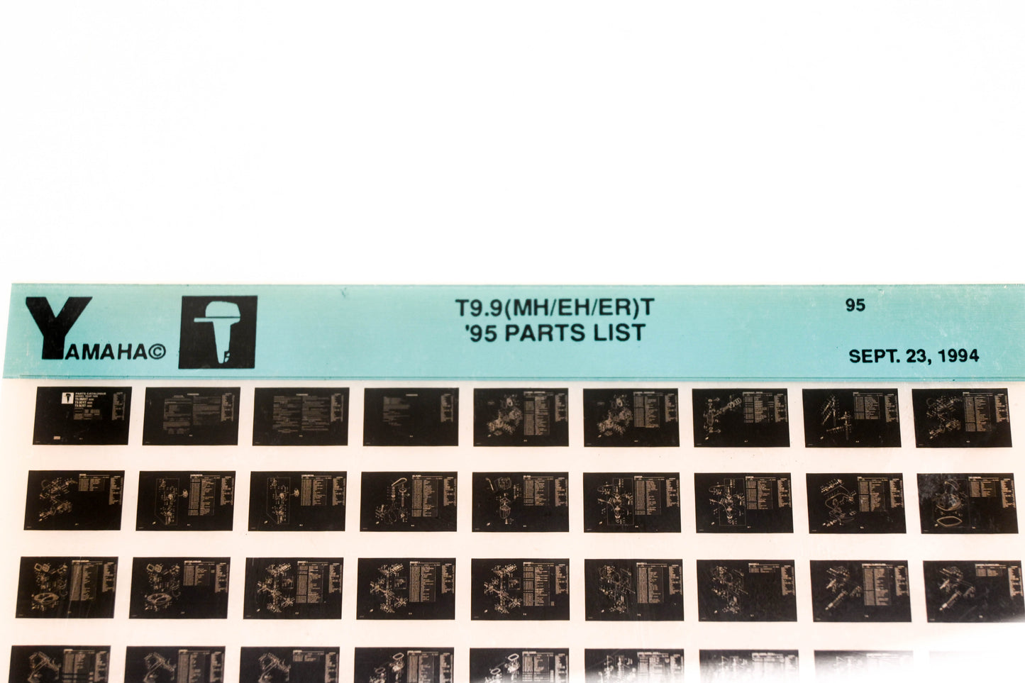 OEM Yamaha YN021-28 1995 T9.9(MH/EH/ER)T Parts List Microfiche