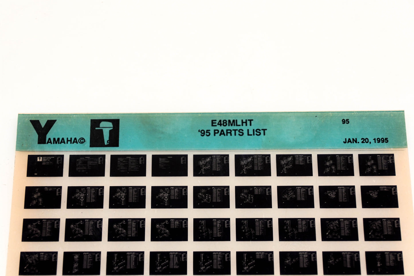 OEM Yamaha YN021-33 1995 E48MLHT Parts List Microfiche