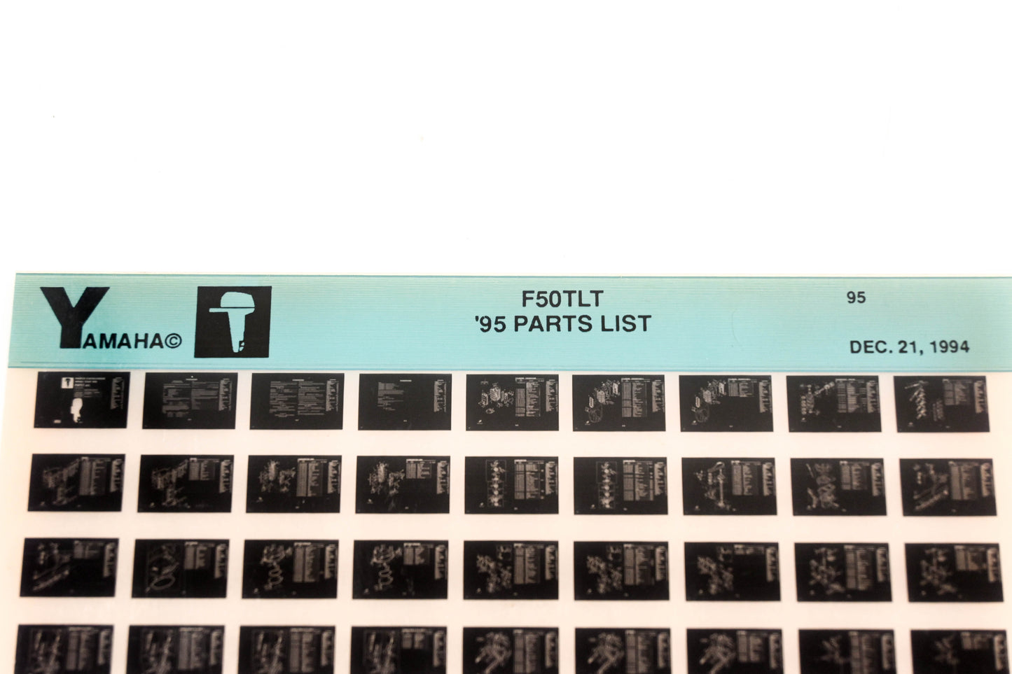 OEM Yamaha YN021-35 1995 F50TLT Parts List Microfiche