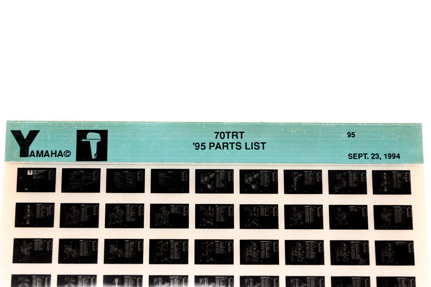 OEM Yamaha YN021-39 1995 70TRT Parts List Microfiche