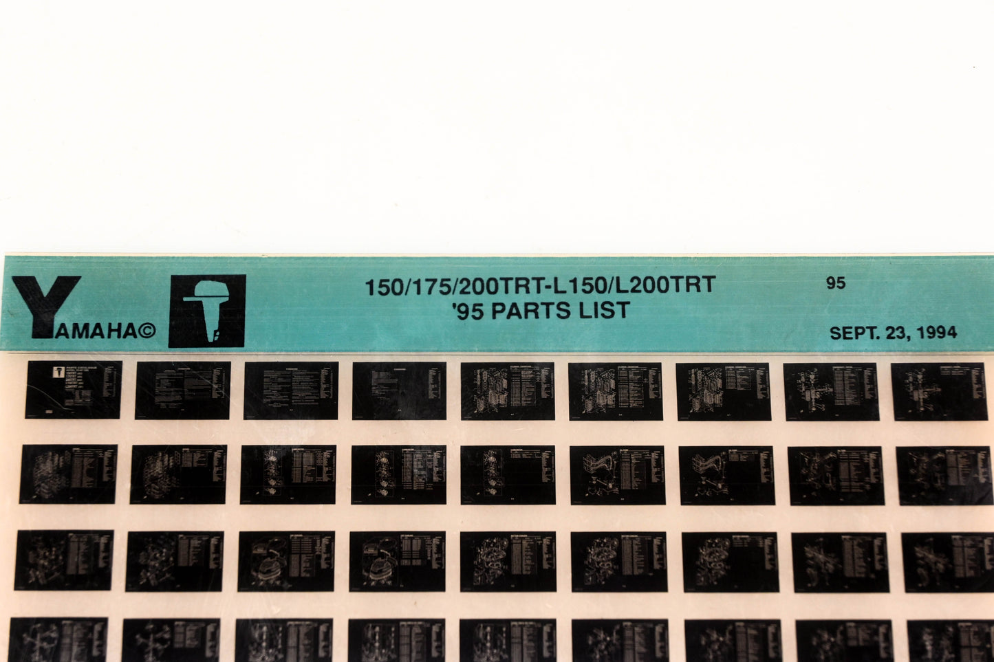 OEM Yamaha YN021-47 1995 150/175/200TRT-L150/L200TRT Parts List Microfiche