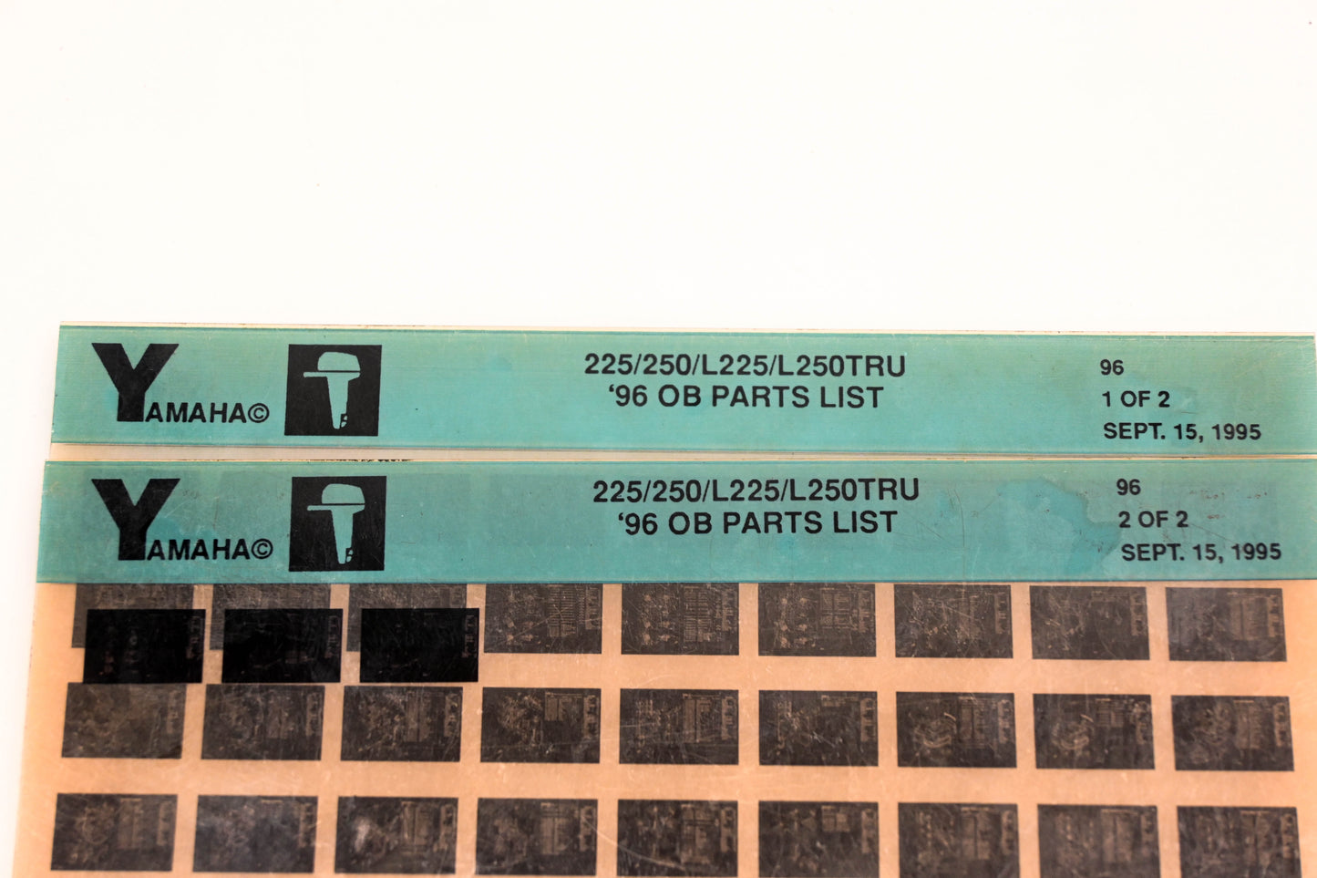 OEM Yamaha YN021-51 1996 225/250/L225/L250TRU Outboard Parts List Microfiche Lot