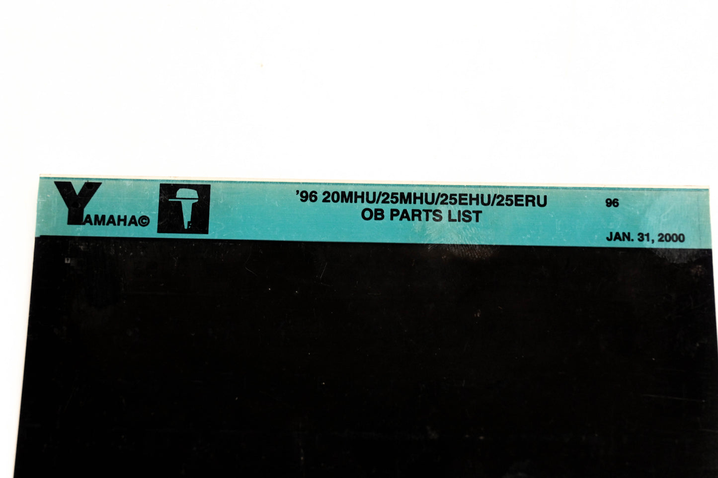 OEM Yamaha YN021-58 1996 20MHU/25MHU/25EHU/25ERU Outboard Parts List Microfiche
