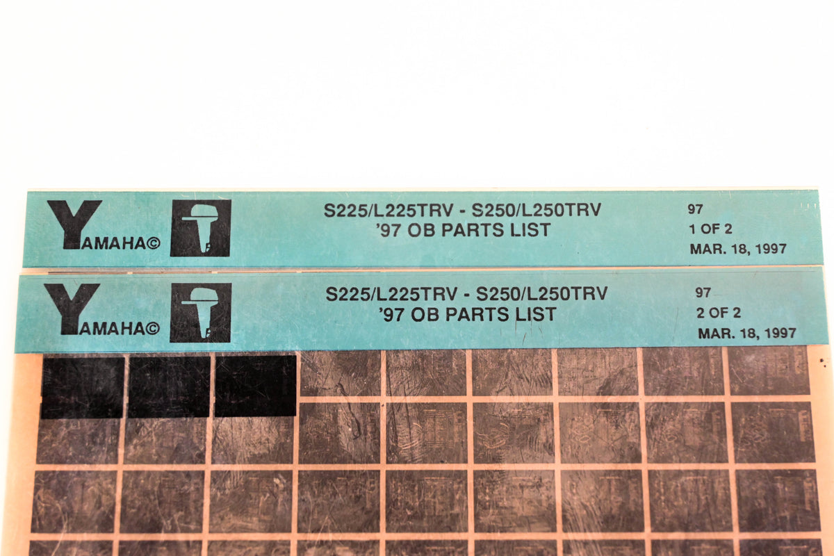 OEM Yamaha YN008-39 1997 S225/L225TRV-S250/L250TRV Parts List Microfiche Lot