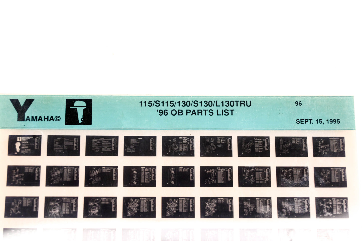 OEM Yamaha YN008-42 1996 115/S115/130/S130/L130TRU Outboard Parts List Microfiche