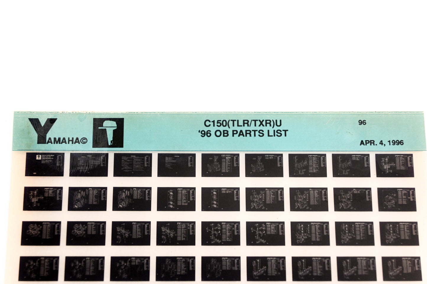 OEM Yamaha YN008-44 1996 C150(TLR/TXR)U Outboard Parts List Microfiche