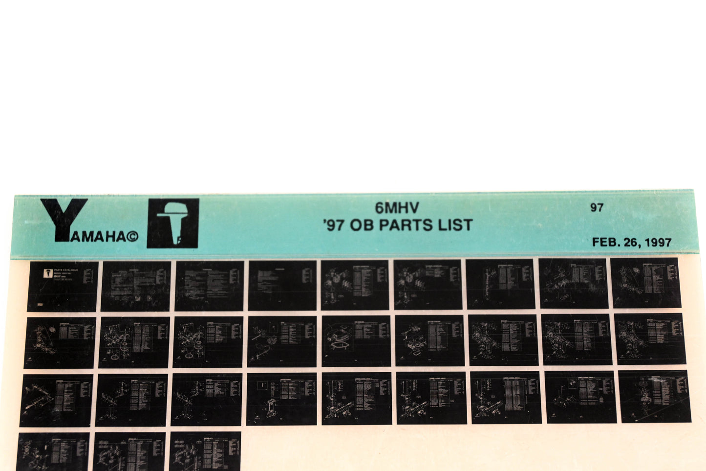 OEM Yamaha YN008-51 1997 6MHV Outboard Parts List Microfiche