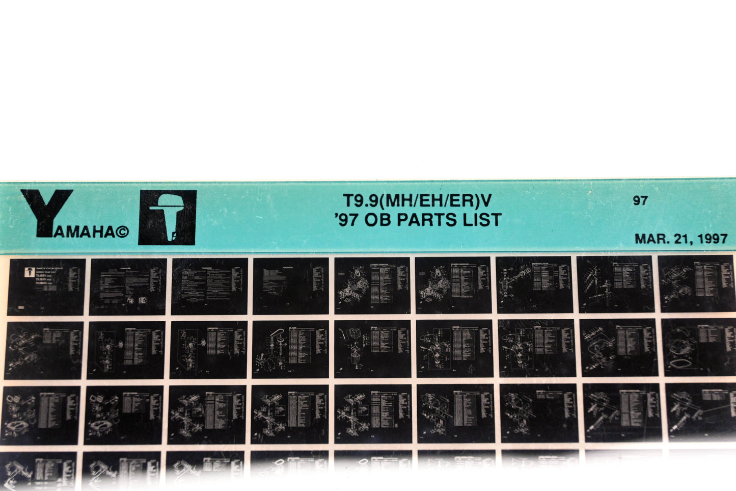 OEM Yamaha YN008-54 1997 T9.9(MH/EH/ER)V Outboard Parts List Microfiche