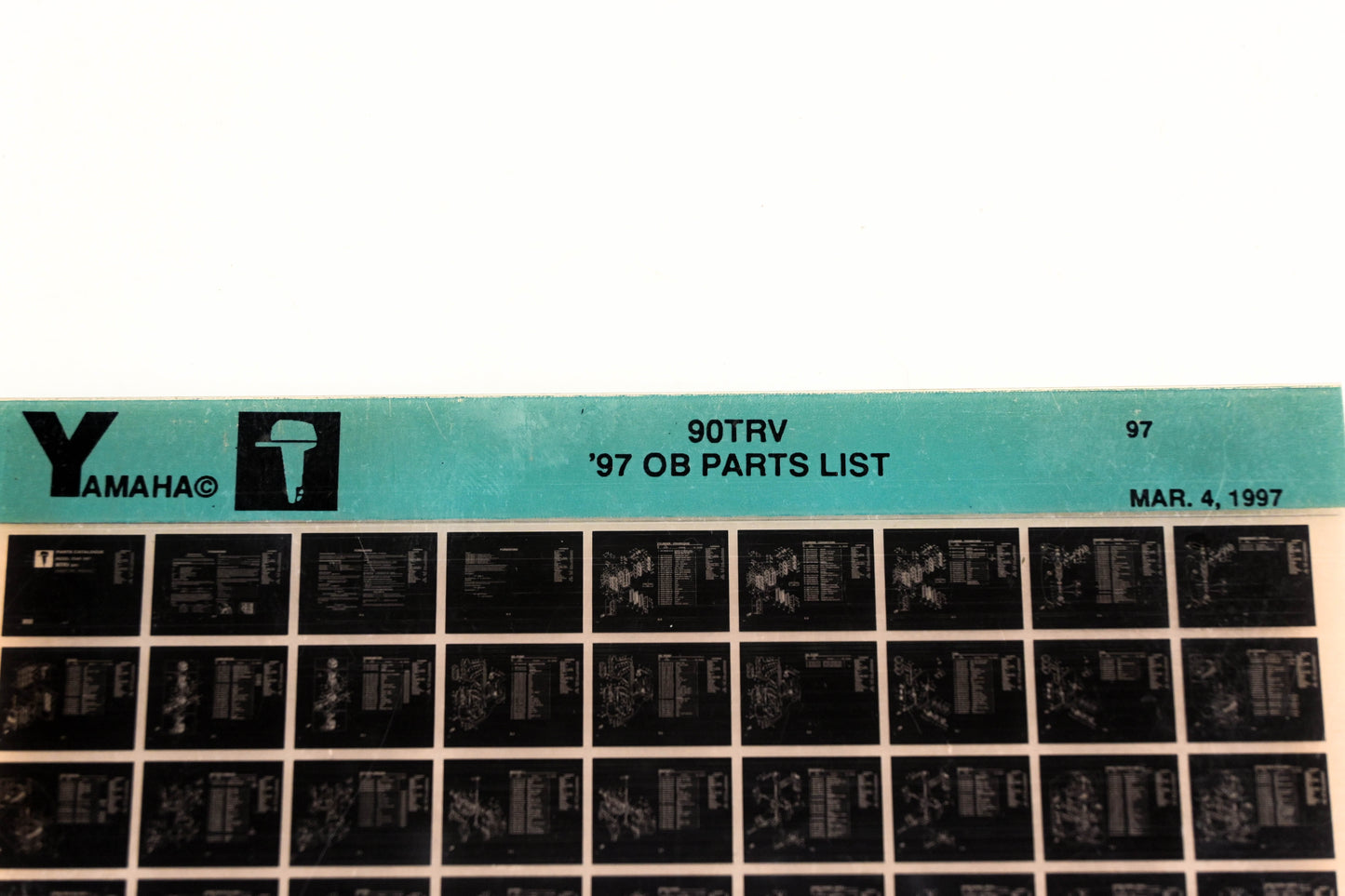 OEM Yamaha YN008-73 1997 90TRV Outboard Parts List Microfiche