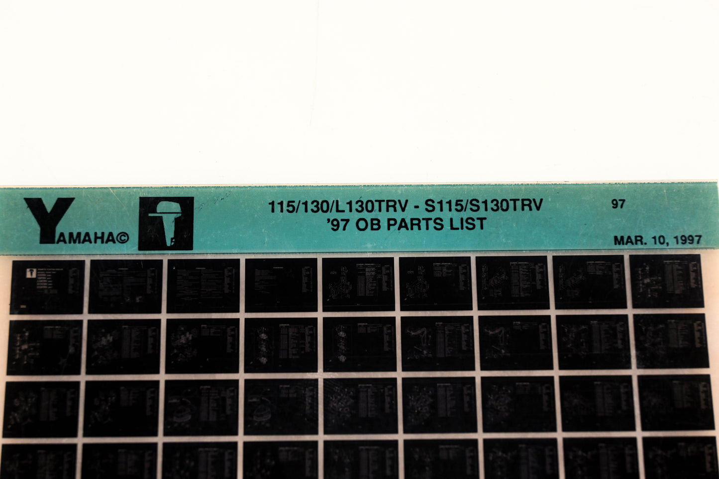 OEM Yamaha YN008-74 1997 115/130/L130TRV-S115/S130TRV Parts List Microfiche