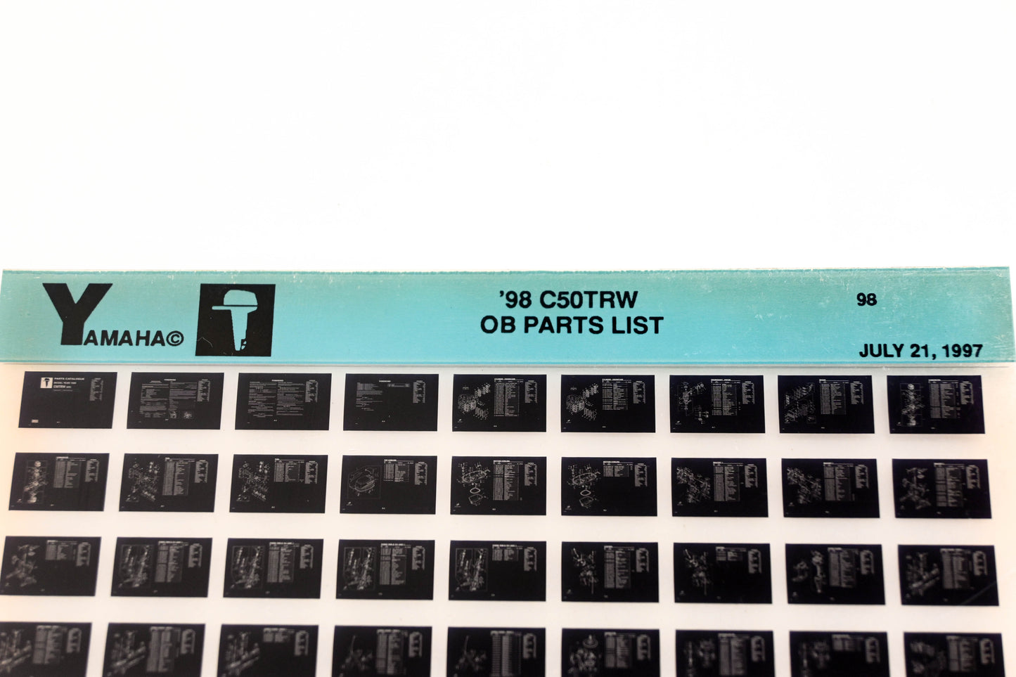 OEM Yamaha YN020-36 1998 C50TRW Outboard Parts List Microfiche