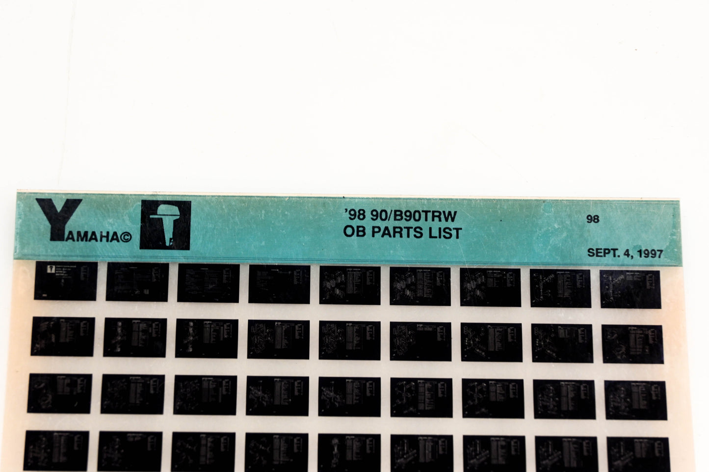 OEM Yamaha YN020-45 1998 90/B90TRW Outboard Parts List Microfiche