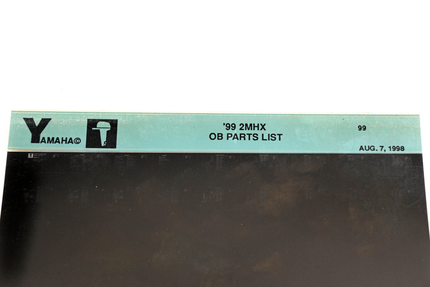 OEM Yamaha YN020-58 1999 2MHX Outboard Parts List Microfiche