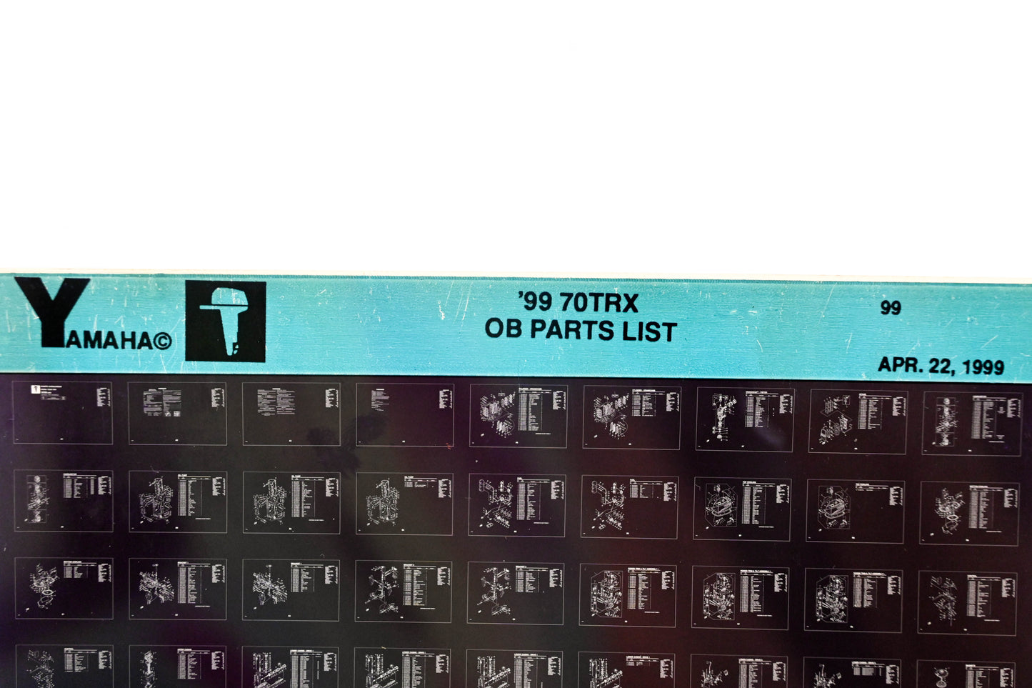 OEM Yamaha YR009-13 1999 70TRX Outboard Parts List Microfiche