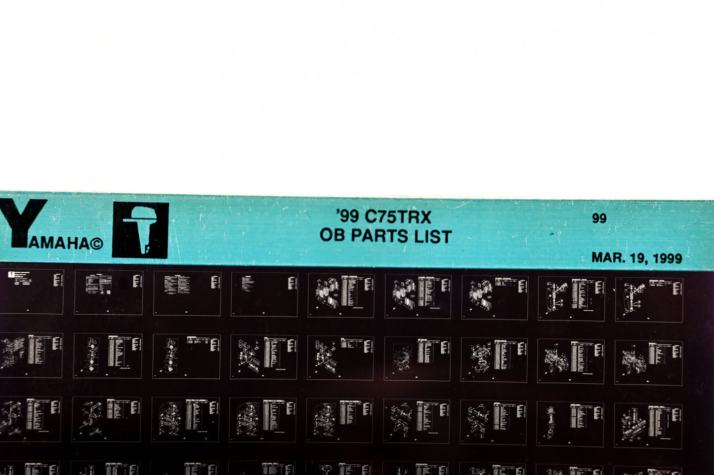OEM Yamaha YR009-14 1999 C75TRX Parts List Microfiche