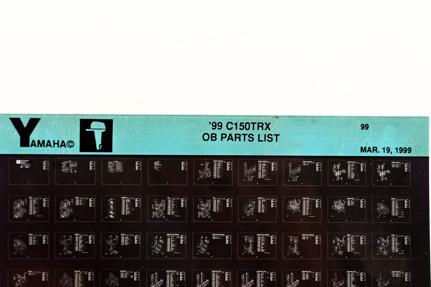 OEM Yamaha YR009-20 1999 C150TRX Outboard Parts List Microfiche