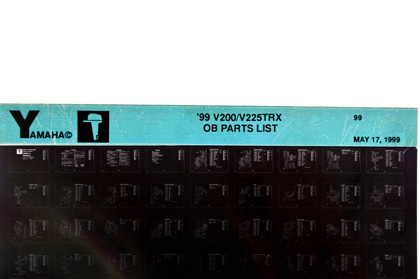 OEM Yamaha YR009-23 1999 V200/V225TRX Outboard Parts List Microfiche