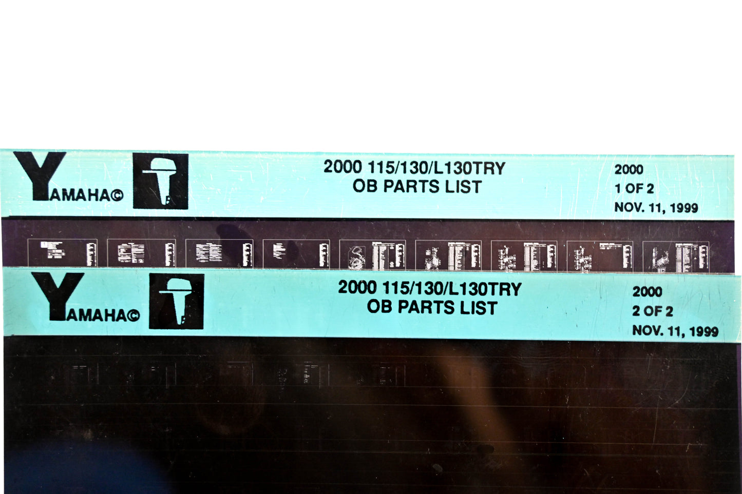 OEM Yamaha YR009-32 2000 115/130/L130TRY Outboard Parts List Microfiche Lot