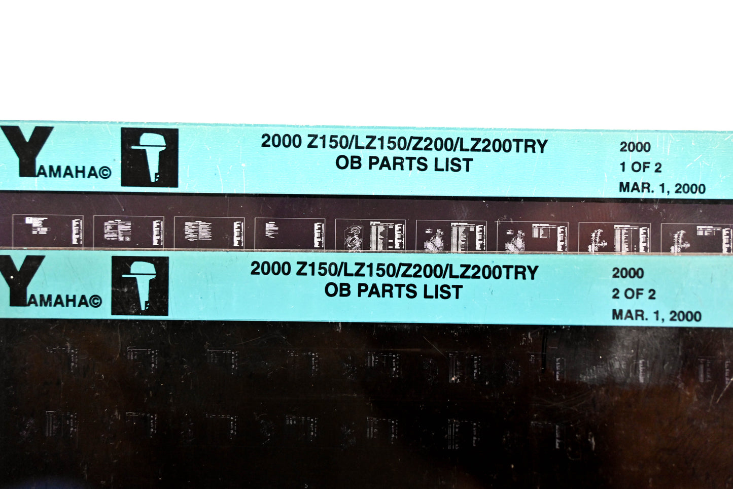 OEM Yamaha YR009-34 2000 Z150/LZ150/Z200/LZ200TRY Parts List Microfiche Lot